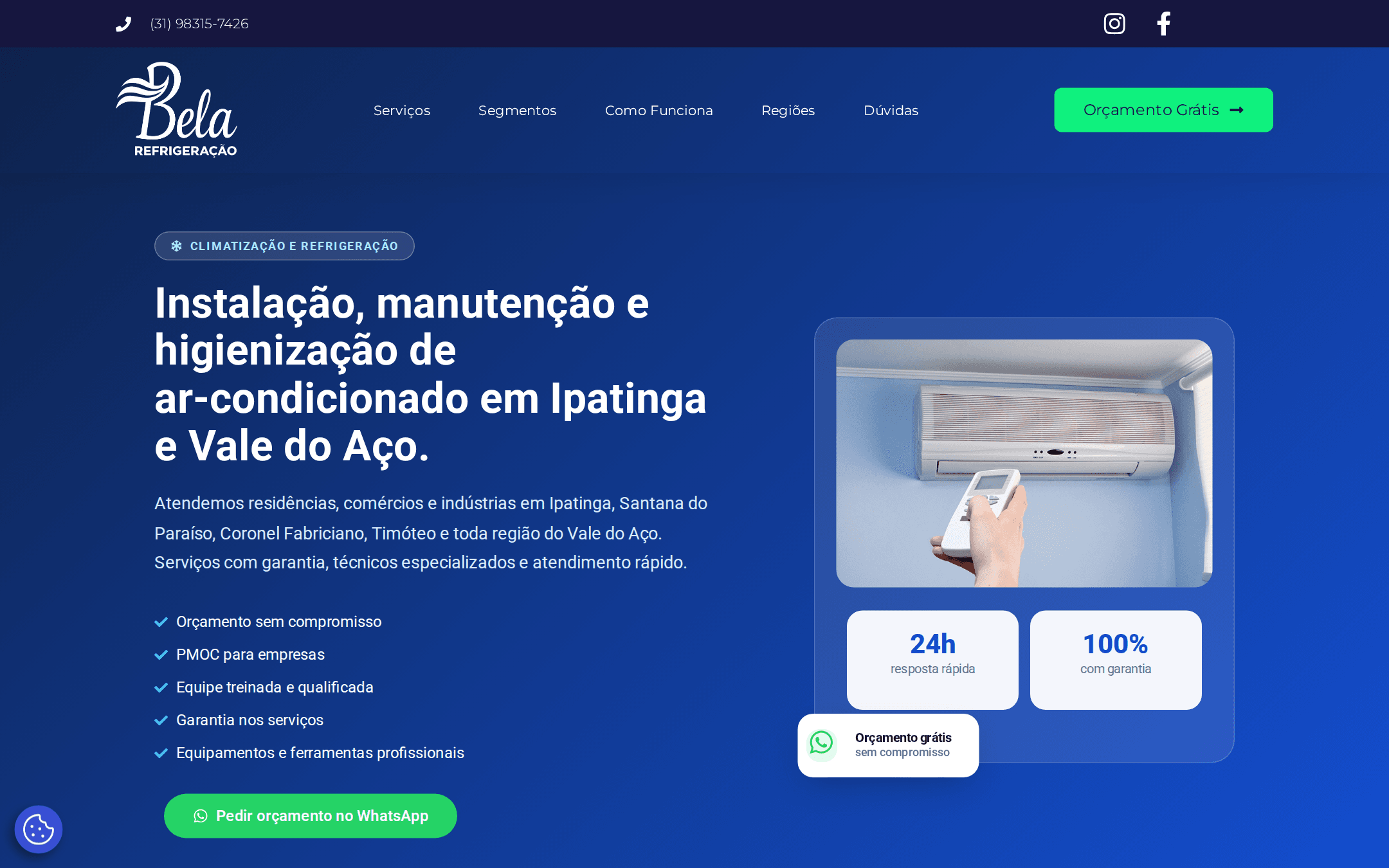 Bela Refrigeração — screenshot